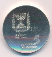 Izrael 1965. 5L Ag "A függetlenség 17. évfordulója / Kneszet" T:UNC,AU
Israel 1965. 5 Lir...