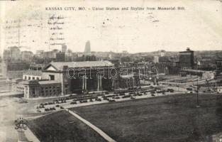 Kansas City, Missouri Union Station and Skyline rfom Memorial Hill (EK)