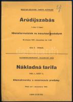 1941 Magyar-Szlovák Vasúti Kötelék árudíjszabás 1. rész 2. füzet, Kilométer-mutatók és irányítási szabályok, 71p