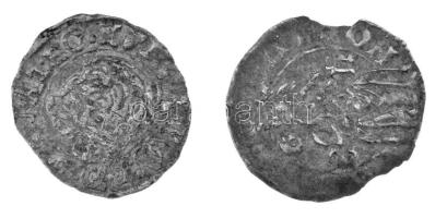 1490-1494. Denár Ag &quot;II. Ulászló&quot; (0,67g) + ~1613-1620K-B Denár Ag &quot;II. Mátyás&quot; (0,59g) T:VF patina Hungary 1490-1494. Denar Ag &quot;Wladislaus II&quot; (0,67g) + ~1613-1620K-B Denar Ag &quot;Mathias II&quot; (0,59g) C:VF patina