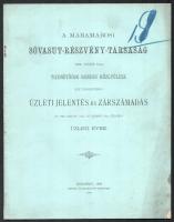 1899 A Máramarosi Sóvasút-Részvénytársaság tizenötödik rendes közgyűlése - üzleti jelentés és zárszámadás, 29p