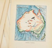 A világkép és a földrészek alakulása, 14 db színezett ábra, lapméret: 23,5x16,5 cm