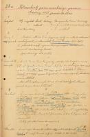 1915 Szécsény, a 28. sz. pótzászlóalj parancsnokság parancskönyve, kézzel írva, sok névvel és adatta...