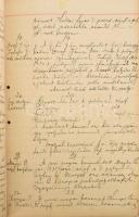 1915 Szécsény, a 28. sz. pótzászlóalj parancsnokság parancskönyve, kézzel írva, sok névvel és adatta...