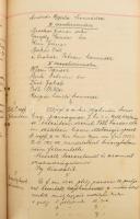 1915 Szécsény, a 28. sz. pótzászlóalj parancsnokság parancskönyve, kézzel írva, sok névvel és adatta...