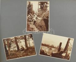 1917-1918 I. világháborús katonai fényképalbum 175 db fényképpel. Az album elején a szabadkai 6-os h...