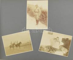 1917-1918 I. világháborús katonai fényképalbum 175 db fényképpel. Az album elején a szabadkai 6-os h...