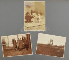 1917-1918 I. világháborús katonai fényképalbum 175 db fényképpel. Az album elején a szabadkai 6-os h...