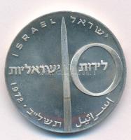Izrael 1972. 10L Ag "A függetlenség 24. évfordulója" T:UNC,AU kis patina Israel 1972. 10 L...