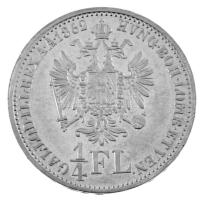 Ausztria 1862A 1/4Fl Ag "Ferenc József" T:AU kis ph /
Austria 1862A 1/4 Florin Ag "F...