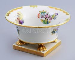 Herendi Viktória mintás oroszlánkörmös kínáló, jelzett, hibátlan, d: 14,5 cm, m: 7,5 cm