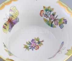 Herendi Viktória mintás oroszlánkörmös kínáló, jelzett, hibátlan, d: 14,5 cm, m: 7,5 cm