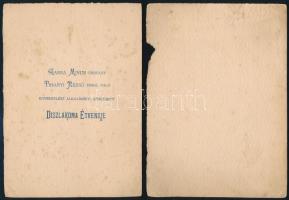 1899 Bp., Drechsler Béla nagy vendéglője (Drechsler-palota, Andrássy út 25.), Garba Minus úrhölgy Ti...