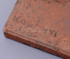 Kákonyi István (1917-1993): Dózsa György-féle székely lovas. Kerámia, jelzett, javított karral, m: 5...