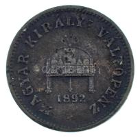 1892KB 1f bronz Körmöcbánya T:VF ph, ü. / Hungary 1892KB 1 Fillér bronze Kremnitz C:VF edge error, d...