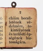 1914 Ferenc József: Népeimhez! Minikönyv medál dombornyomott fém borítóval, " A világháboru eml...