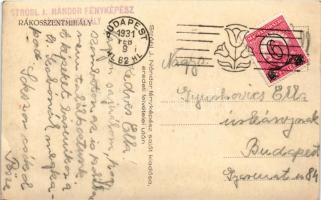 1931 Budapest XVI. Rákosszentmihály, Krajcsovics villa. Stróbl J. Nándor fényképész saját kiadása, e...