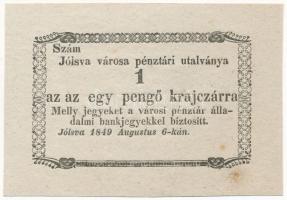 Jólsva 1849. 1kr T:AU foltos / Hungary / Jólsva 1849. 1 Kreuzer C:AU spotted Adamo JÓL-1.1