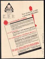 cca 1930 Magyar Telefon Hirmondó és Rádió Rt., ,,Pontos Idő" óraüzem reklám nyomtatványok 12 + ...