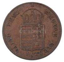 1848. 1kr Cu T:AU kis ph /
Hungary 1848. 1 Kreuzer Cu C:AU small edge error
Adamo B1