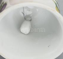 Porcelán csengő, eredeti dobozában 13 cm