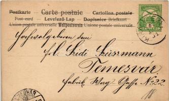 1901 Osztrák-magyar katonai romantikus képeslap / Austro-Hungarian K.u.K. military art postcard, rom...