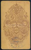 cca 1875 Pauliné Markovits (Markovics) Ilka (1839-1915) opera-énekesnő (szoprán), vizitkártya Kozmat...