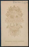 cca 1880 Blaha Lujza (1850-1926) színésznő portréja, vizitkártya Strelisky budapesti műterméből, jó ...