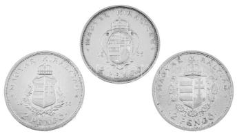 1935. 2P Ag "Pázmány" + 2P Ag "Rákóczi" + 1936. 2P Ag "Liszt Ferenc" -...