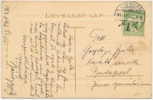 1914 Ungvár, Uzshorod, Uzhhorod, Uzhorod; Uránia színház és mozi, lovaskocsi, Bermann Dávidné és Tár...