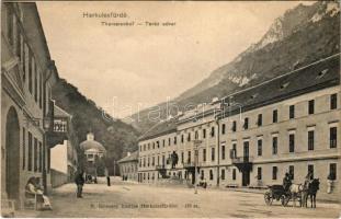 Herkulesfürdő, Baile Herculane; Theresienhof / Teréz udvar. R. Krizsány kiadása / street view, spa