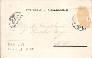 1901 Pozsony, Pressburg, Bratislava; látkép, vár / general view, castle (Rb)