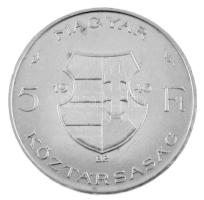 1946. 5Ft Ag "Vastag Kossuth" T:AU, kis ph, apró karc /
Hungary 1946. 5 Forint Ag "T...