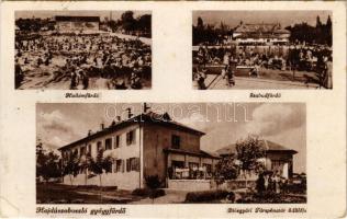 1949 Hajdúszoboszló, Diósgyőri Társpénztár üdülője, Hullámfürdő, Szabadfürdő, strand (EK)