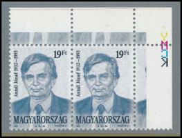 1993 Antall József ívsarki pár, a tartalék sor egy része az ívszélre került, valamint YMCK ívszéli nyomdajelzéssel