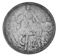 1896KB 1K Ag "Millennium" eredeti, dombornyomott, barna színű "Millenniumi Koronaérem...