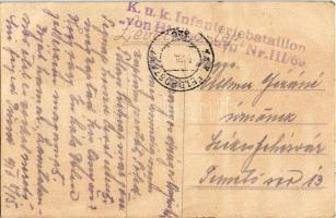 1916 Kézzel rajzolt Tábori Postai Levelezőlap, imádkozó katona, művész aláírásával / hand-drawn fiel...