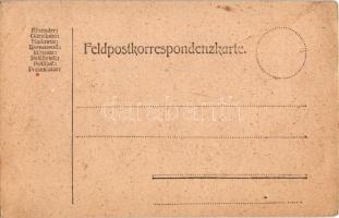 Kézzel rajzolt Tábori Postai Levelezőlap, katona / hand-drawn field postcard, soldier (EK)