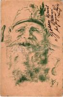 1915 Tábori Postai Levelezőlap, katona, művész aláírásával / field postcard, soldier, artis signed + Tábori Postahivatal 99.(fl)