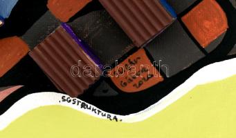 Sugár Gábor (1976- ): Kutya. Akril, foamix, vászon, jelzett, hátoldalán a művész bélyegzőjével, 50×7...