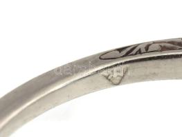 Arany (Au) 14K fehérarany gyűrű 1,25 ct kerek csiszolású VS2 gyémánttal, jelzett, méret: 56, bruttó:...