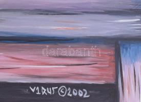 Olvashatatlan jelzéssel: Csendélet hegedűvel. Olaj, farost. 70x50 cm