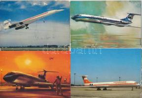 21 db MODERN motívum képeslap: repülőgépek / 21 modern motive postcards: airplanes, aircrafts