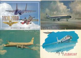 21 db MODERN motívum képeslap: repülőgépek / 21 modern motive postcards: airplanes, aircrafts