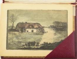 Novák Lajos (1927-1989), Szűcs János (1917-1995) és mások: Déldunai árvíz, 1956, művészi rézkarcok. ...