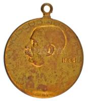 Ausztria 1908. "Ferenc József uralkodásának 60. évfordulója" bronz jubileumi emlékérem sza...