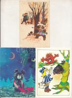 31 db MODERN motívum képeslap: rajzfilm, humor, gyerek, üdvözlő / 31 modern motive postcards: cartoo...