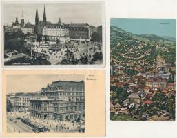 21 db RÉGI külföldi város képeslap vegyes minőségben / 21 pre-1945 European town-view postcards in m...