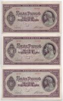 1945. 100P (3x) egyik enyhén eltolódott nyomat T:XF-F Adamo P18