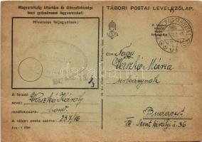 1942 Szeretetteljes Karácsonyi és Újévi Ünnepeket. Kézzel rajzolt Tábori Postai Levelezőlap, katona,...